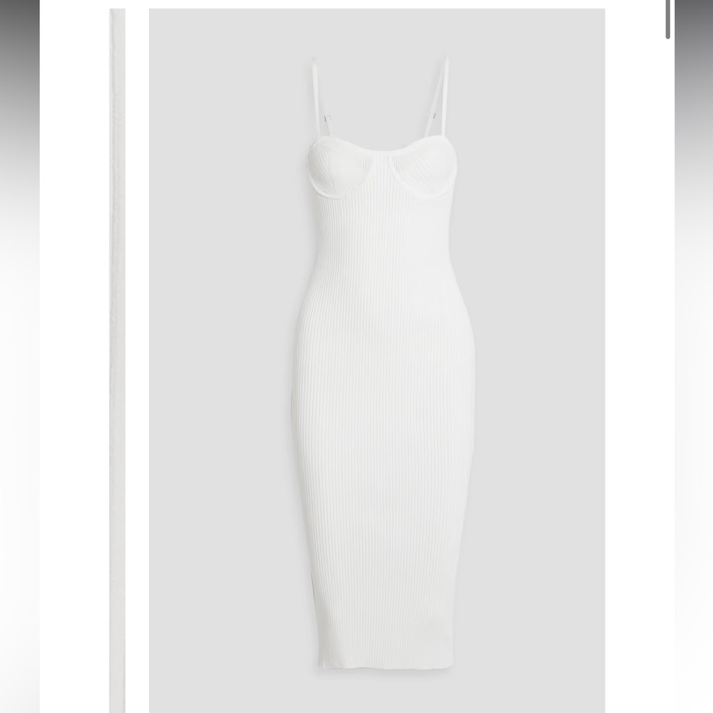 Helmut Lang ribbed knit midi dress